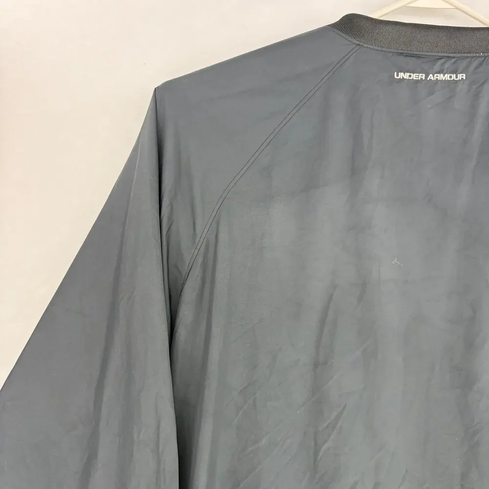 Under Armour Wind Pullover XXL Black V-Neck Golf Windshirt Men's